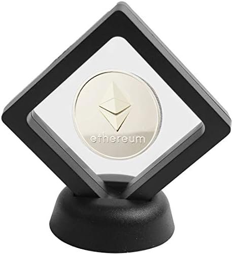 SUPIA Actual Physical Ethereum Coin with Silver Plating Display Iem Case and Box Collector’s Set (Silver Ethereum Coin)