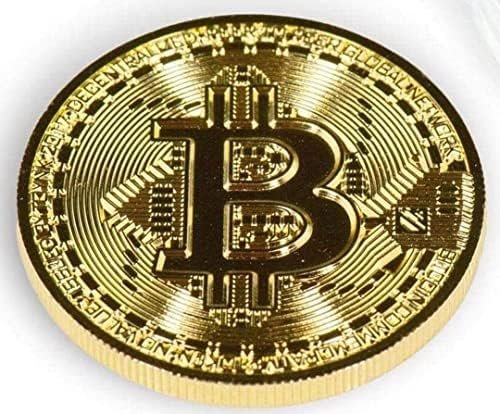 ARES TECHNOLOGY Physical Bitcoin Gold Plated 24 Carat Collectible Coin with Protective Case