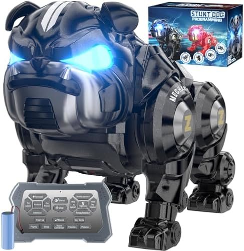 Remote Control Robot Dog Toys for Boys, Rechargeable Programmable Stu…