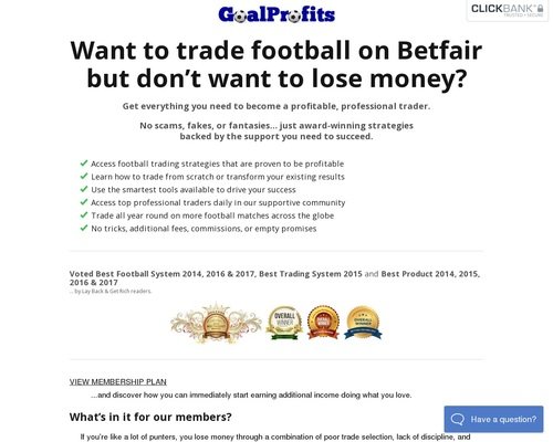 Goal Profits Football Trading Community | Membership