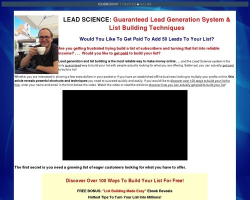 Lead Science Generation System – The only Guaranteed list building system
