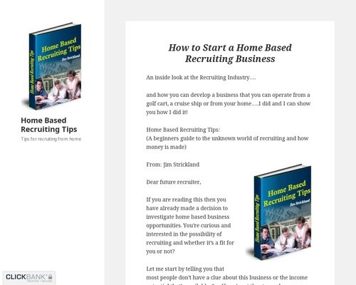 How to be a Home Based Recruiter – Home Based Recruiting Tips